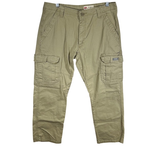 Wrangler Other - Wrangler Mens Relaxed Fit Cargo Pants Khaki Tan 34x30